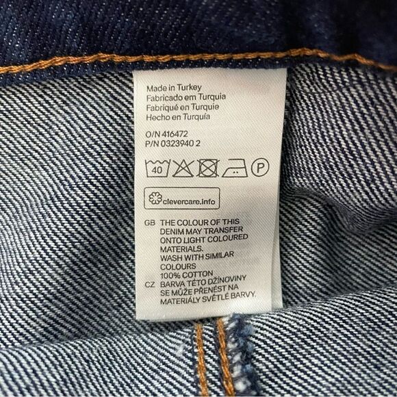 Divided By H&M Denim Jean Mini Skirt Women’s Size 6 Full Button Front - Picture 5 of 6